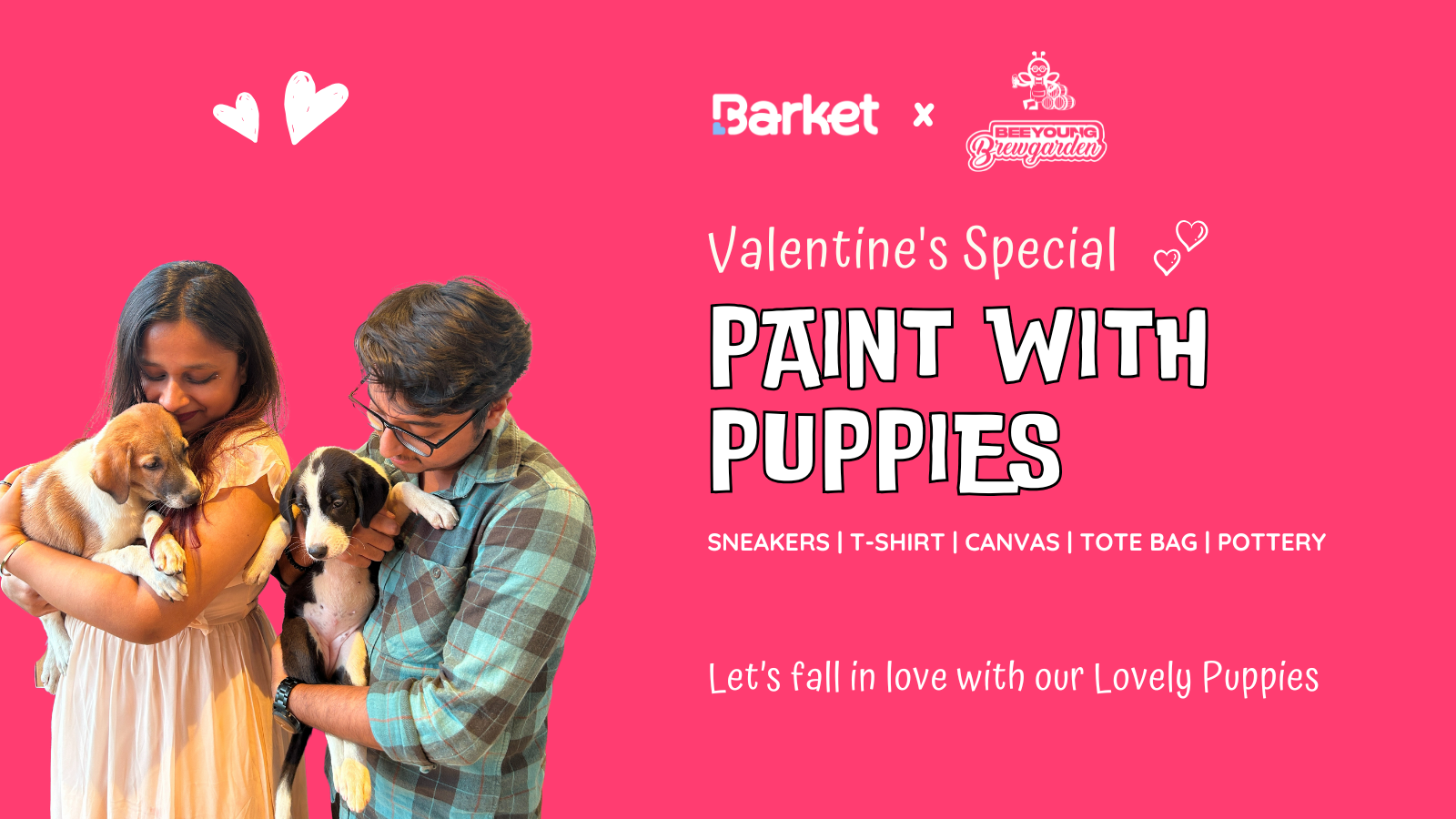 Insider District Website Inside Banner 9 Valentine's Special - Paint With Puppies | 16th Feb 2025 Sunday | BeeYoung Brewgarden