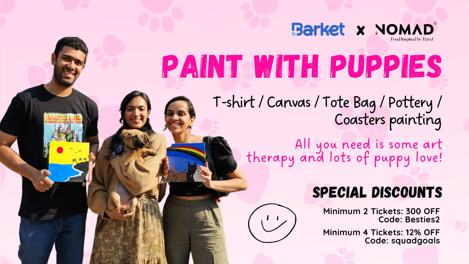 paint with puppies