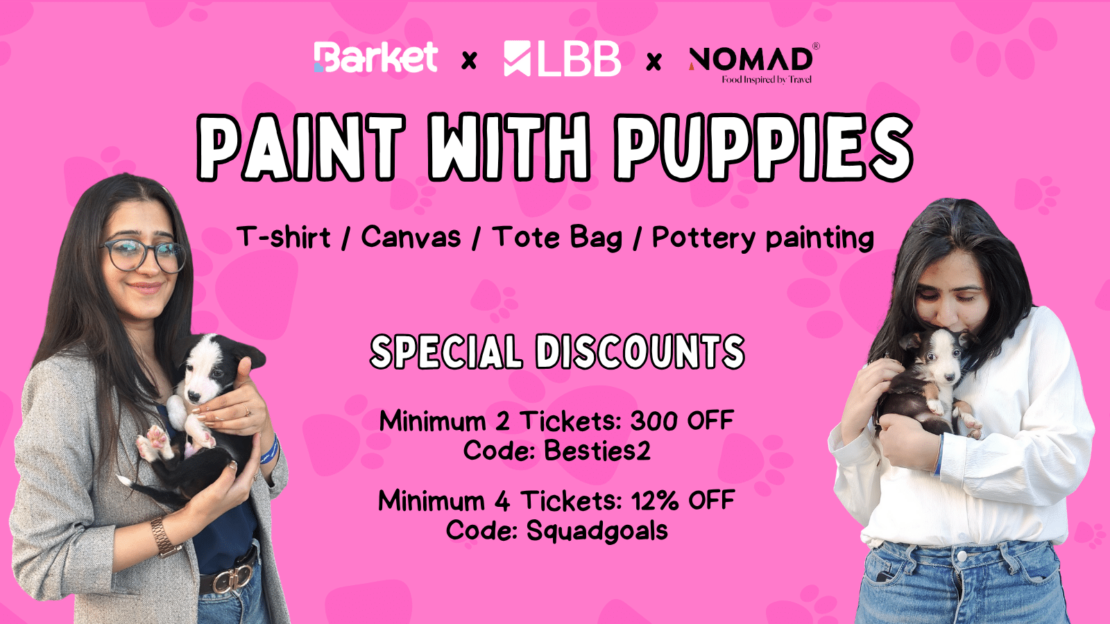 Paint With Puppies | 6th July 2025 Sunday | Nomad Pizza, Indiranagar 1 Paint With Puppies | 6th July 2025 Sunday | Nomad Pizza, Indiranagar LBB Nomad 6th July 1 Paint With Puppies | 6th July 2025 Sunday | Nomad Pizza, Indiranagar
