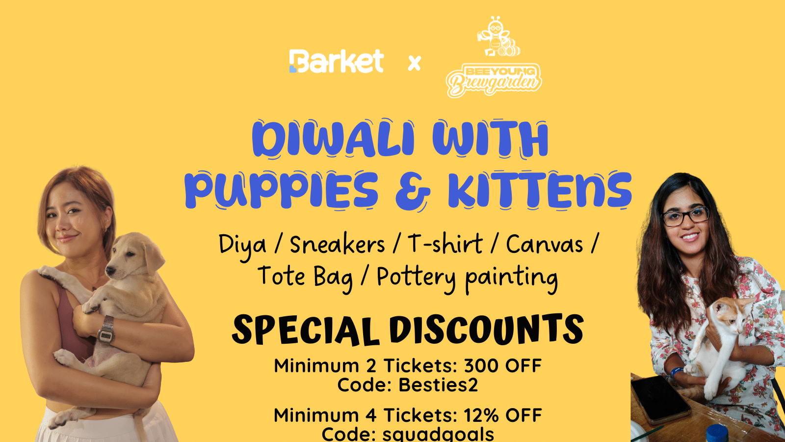 2nd Mar BeeYoung Paint With Puppies Diwali Special| 18th Oct 2025 Saturday | BeeYoung Brewgarden